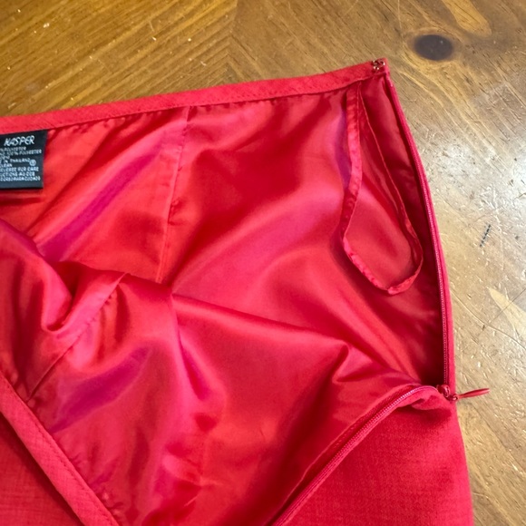 KASPER Red Fully Lined BLAZER & FLARE SKIRT SUIT Set Size 18 Business Career - Picture 13 of 16